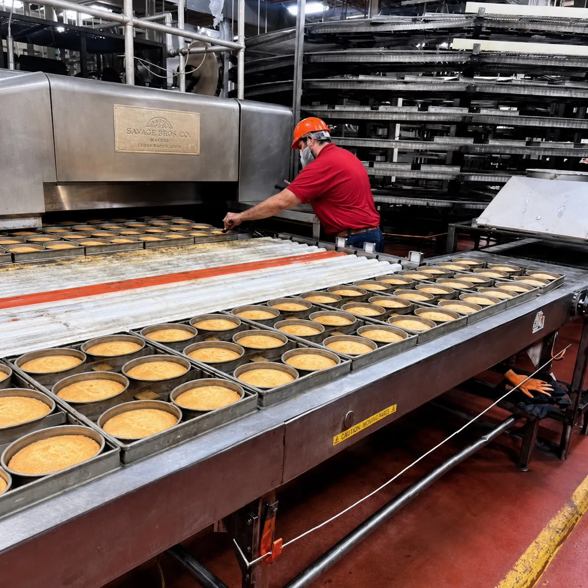 Product leaving the oven at HEB San Antonio