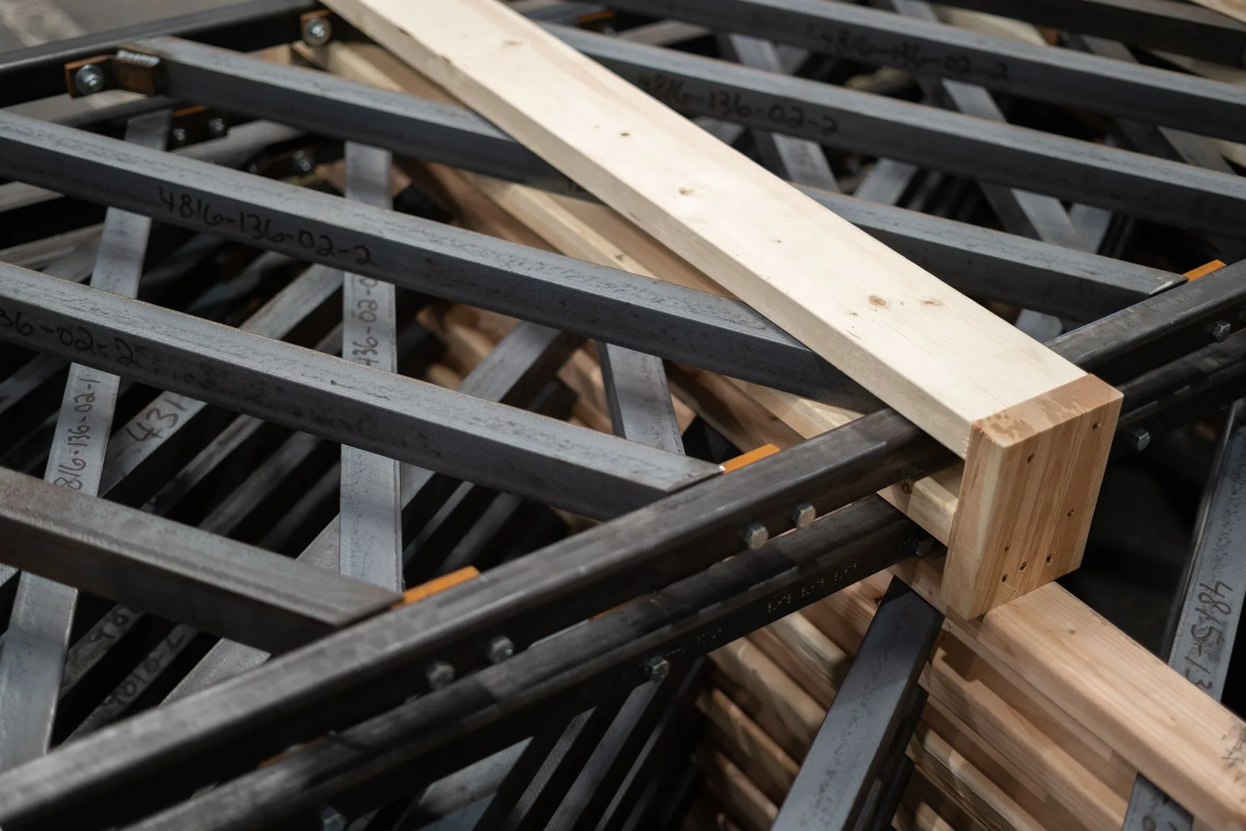 Fabricated steel frames with diagonal cross members
